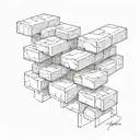 three bricks stacked  tattoo design idea
