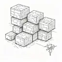 three bricks stacked  tattoo design idea