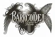 barcode tattoo name engraved tattoo design idea