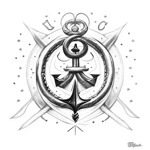 Sailor's anchor, with the names 'Feli' and 'Robi', an infinity sign, the crowns of prince and princess over the initials tattoo design idea