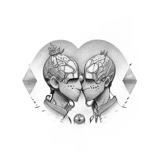 robi and feli, son and daugther, father, love, all for them, infinite and beyond tattoo design idea