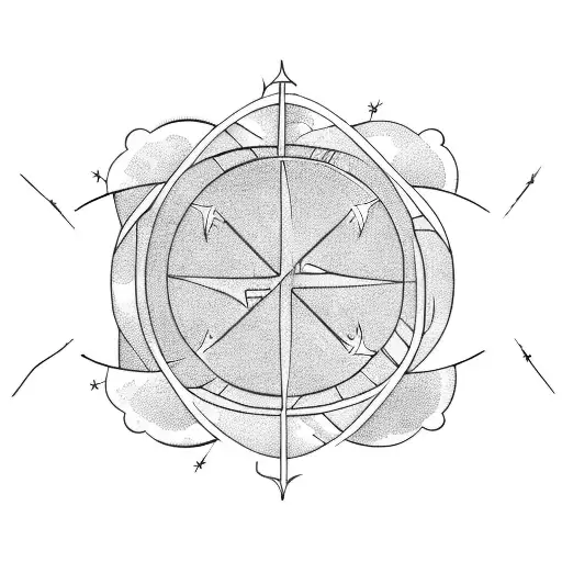 air fire earth and water inside a tent tattoo design idea