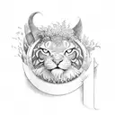 the four elements of nature in one frame tattoo design idea