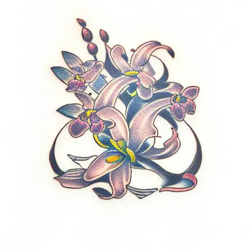 orquidea tattoo design idea