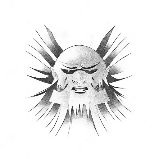 Someone or something like in old Japanese horror  tattoo design idea