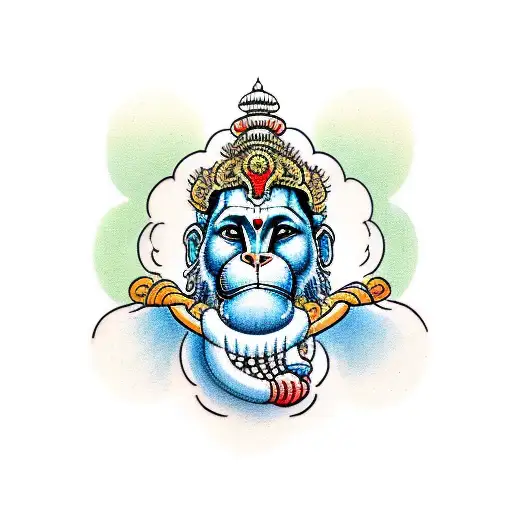 hanuman ji tattoo design idea