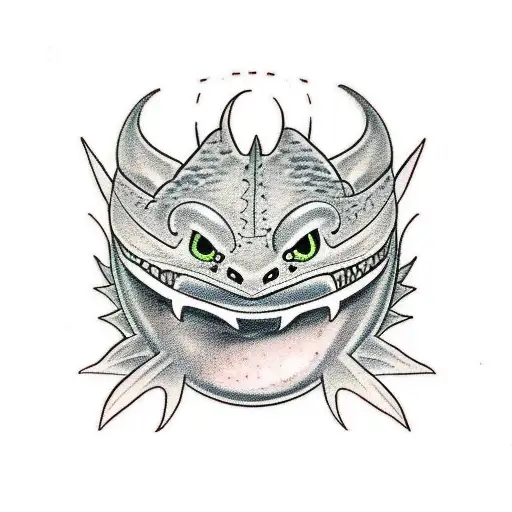 How to Train your dragon toothless tattoo design idea