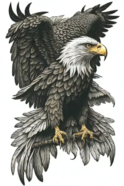 filipino eagle fighting tattoo design idea