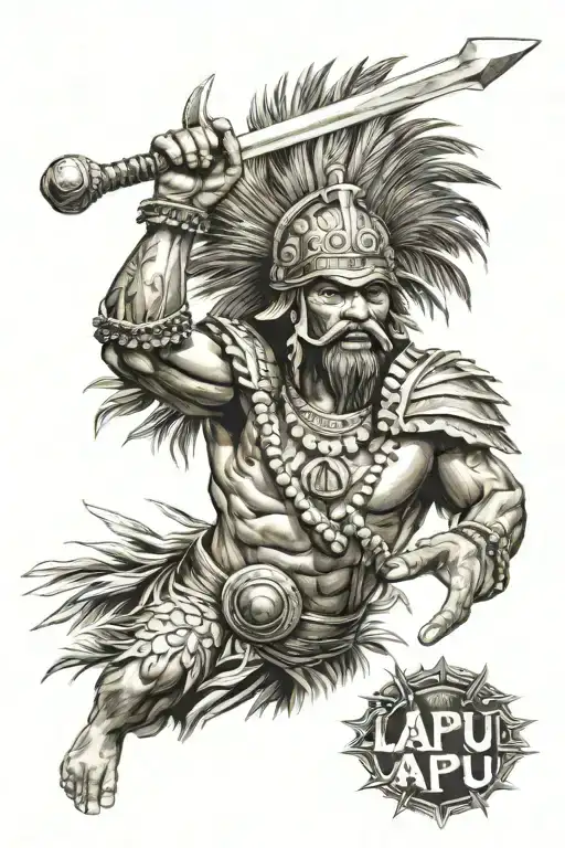 Lapu Lapu Filipino warrior tattoo design idea