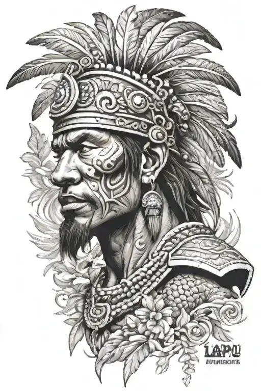 Lapu Lapu Filipino warrior tattoo design idea