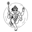 Hanuman controlling all 9 planets  tattoo design idea