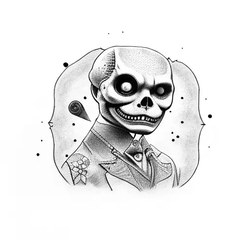 Billy the puppet z filmu piła tattoo design idea