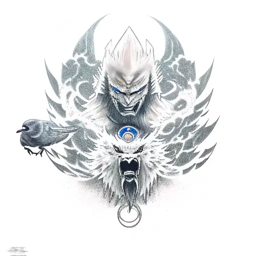 akatsuki with crows and utachi sharingun  tattoo design idea