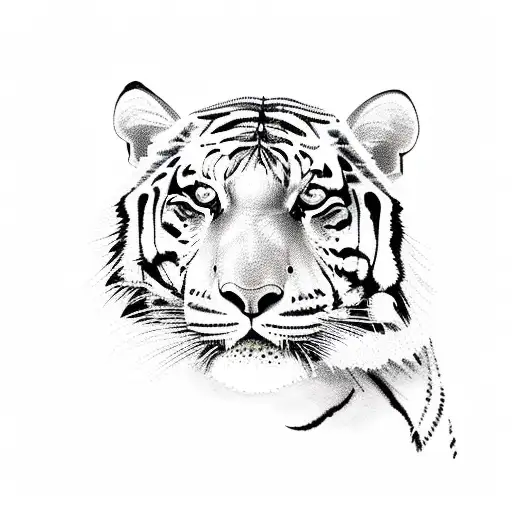 A sketched illustration of a Rubicon jeep with a tiger pattern, symbolizing adventure and passion for both vehicles and wildlife tattoo design idea