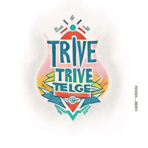 use the text, "Thrive". this tattoo is for teens tattoo design idea