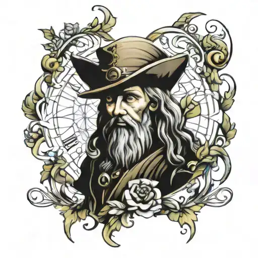 Leonardo da Vinci tattoo design idea