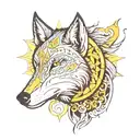 wolf , India , Viking compass, tattoo design idea