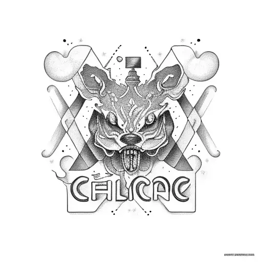 the word cream made to look like chloe tattoo design idea