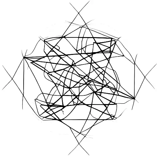 Abstract representation of a stock market graph tattoo design idea