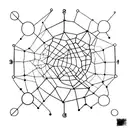 Abstract representation of a stock market graph tattoo design idea