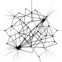 Abstract representation of a stock market graph tattoo design idea