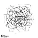 Abstract representation of a stock market graph tattoo design idea