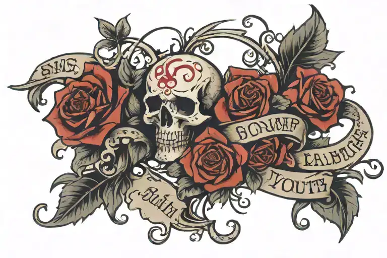 text "The sins of my youth... do not remember... Lord" tattoo design idea