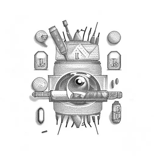 Needle,Pills,Liver,Crying,dont do it tattoo design idea