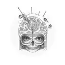 Needle,Pills,Liver,Crying,dont do it tattoo design idea