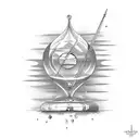 "Here Today" inside a hourglass tattoo design idea