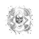 "Here Today" inside a hourglass tattoo design idea