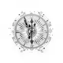 "Here Today" inside a hourglass tattoo design idea