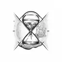"Here Today" inside a hourglass tattoo design idea