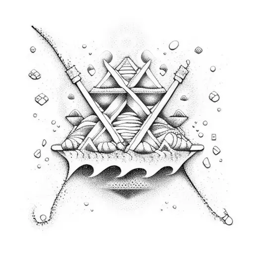 sandcastle being washed away tattoo design idea