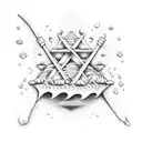 sandcastle being washed away tattoo design idea