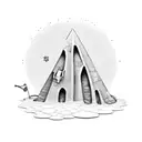 sandcastle being washed away tattoo design idea