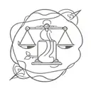 libra symbol surrounded tattoo design idea