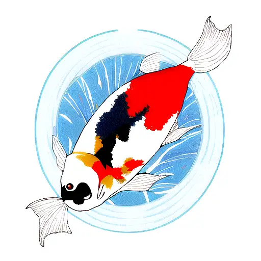 Anime koi fish vinyl decal - TenStickers