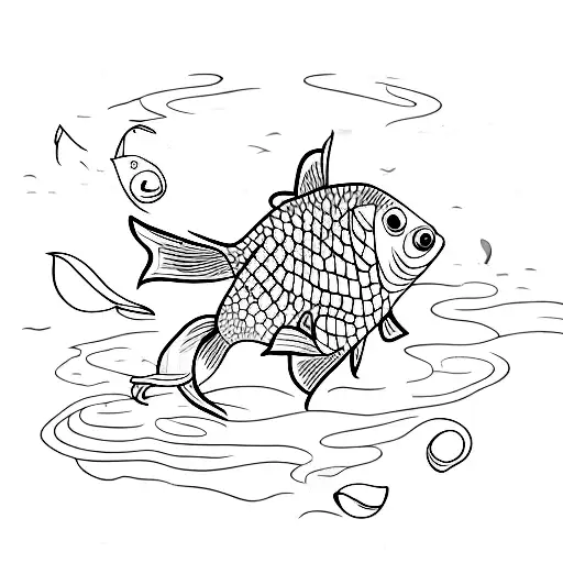 goldfish tattoo design idea