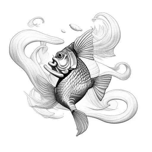 goldfish tattoo design idea