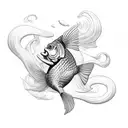 goldfish tattoo design idea