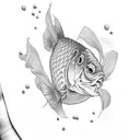 goldfish tattoo design idea