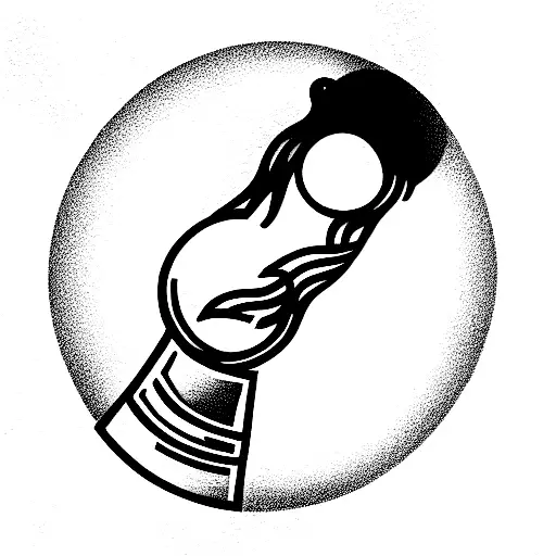 Messi con la copa del mundo tattoo design idea