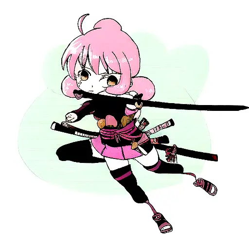 heart and brain protected by katanas  tattoo design idea