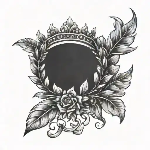 Laurel wreath crown tattoo design idea