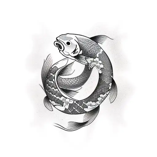 pez koi tattoo design idea