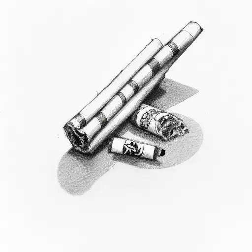 cigarette broken tattoo design idea