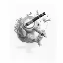 cigarette broken tattoo design idea