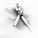 cigarette broken tattoo design idea