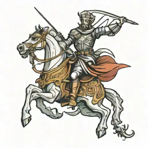 icon of saint georges slaying the dragon as a tattoo design tattoo design idea